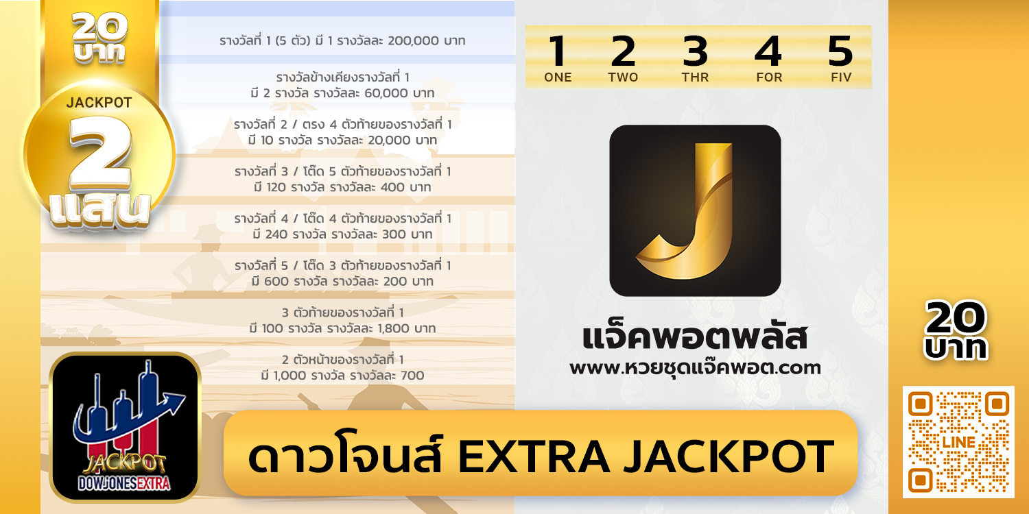 สถิติย้อนหลังดาวโจนส์ extra Jackpot